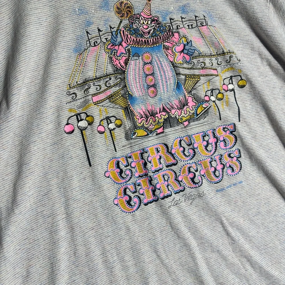 Vintage Circus Circus Las Vegas Graphic Tee Classic Clown single Stitch